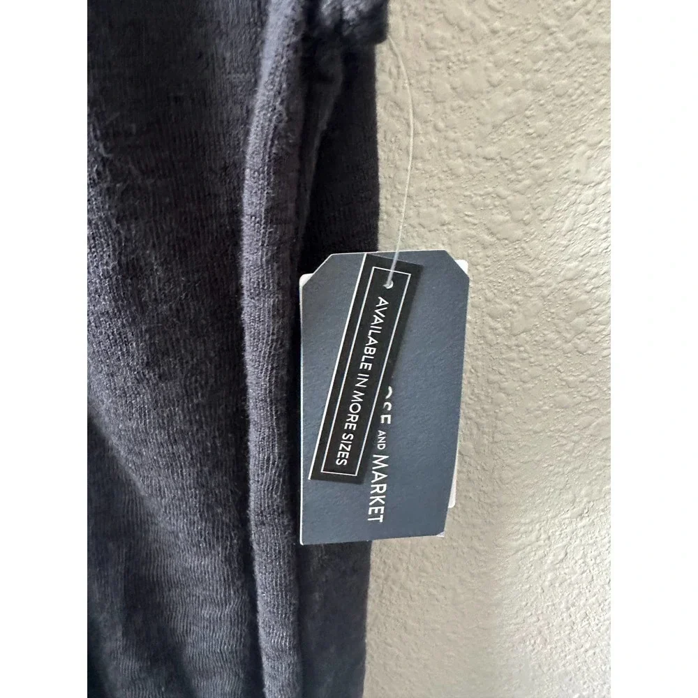 Melrose & Market Women Tank Top Sleeveless V Neck Black Button Front - Picture 12 of 15